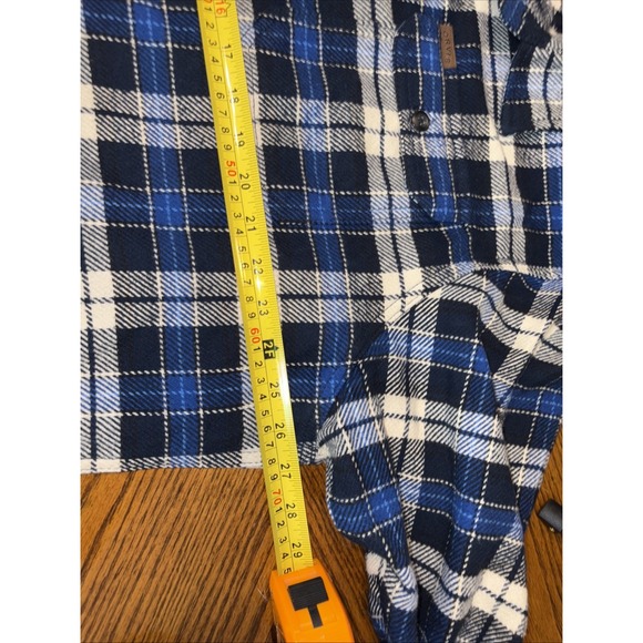 Orvis Thick Flannel Soft Shirt Mens 2XL Button Up Check Blue Lumberjack Plaid - Picture 9 of 11
